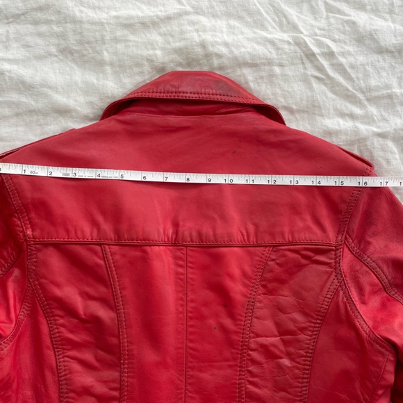Unicorn London red leather moto style jacket - Picture 6 of 6